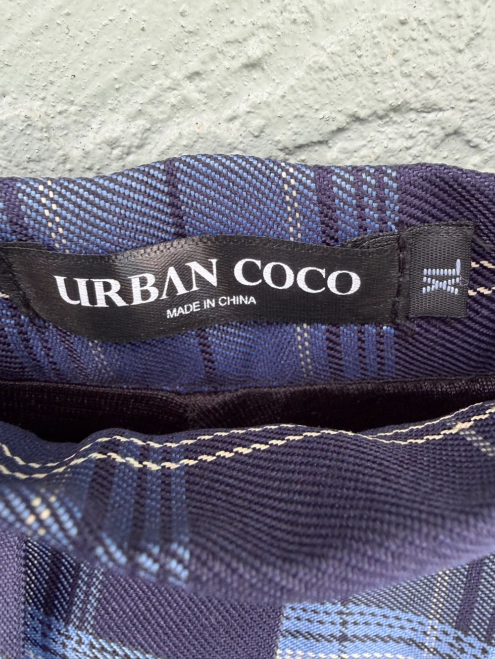 Urban CoCo Blue Plaid Pleated Mini Skirt - Picture 4 of 7